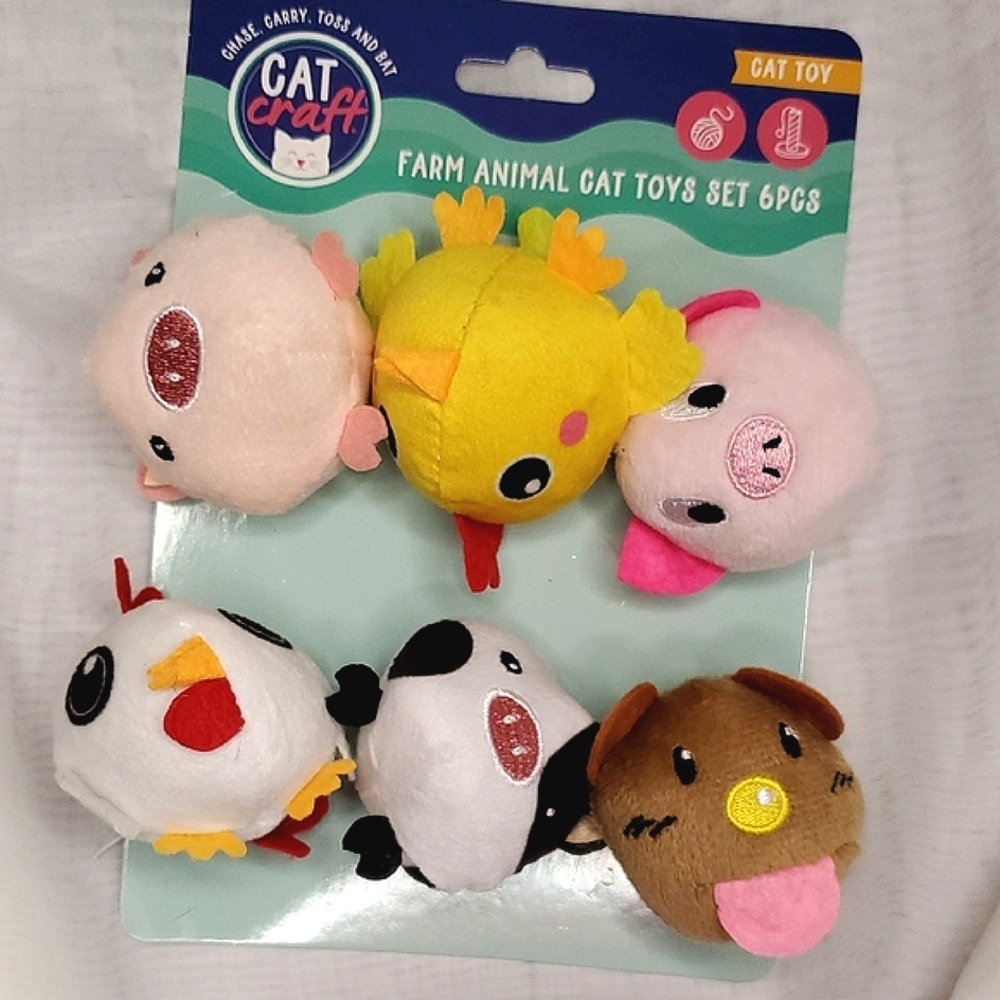Cat Craft Farm‎ Animal Cat Toys Set of 6